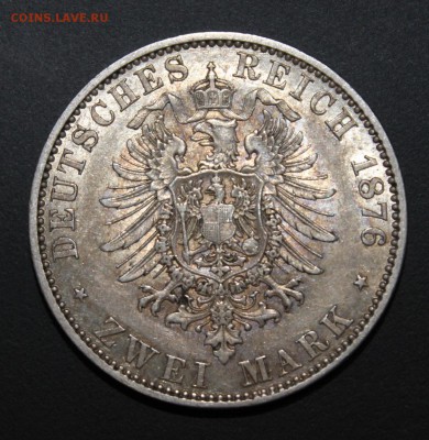 2 марки 1876 Пруссия - реверс