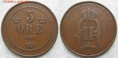 Швеция 5 эре 1897 до 06-11-18 в 22:00 - Швеция 5 эре 1897    177-ак9-3830