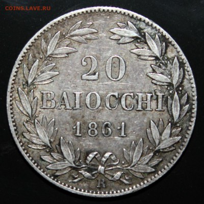 С РУБ.ПАПСКАЯ ОБЛАСТЬ 20 байоччо 1861г. до 6.11 в 22-00 - IMG_4993.JPG