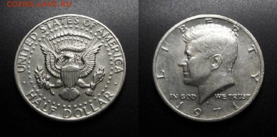 МОНЕТЫ МИРА 11-18 - США – 0,5 доллара (1971 D) «Дж. Кеннеди» №1