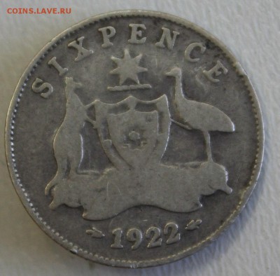 С РУБ.АВСТРАЛИЯ 6 пенсов 1922г.ГЕОРГ-V до 7.11 в 22-00 - IMG_4652.JPG