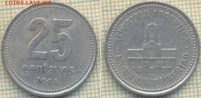 Аргентина 25 сентаво 1994 г., до 06.11.2018 г. 22.00 по Моск - Аргентина 25 сентаво 1994 4325