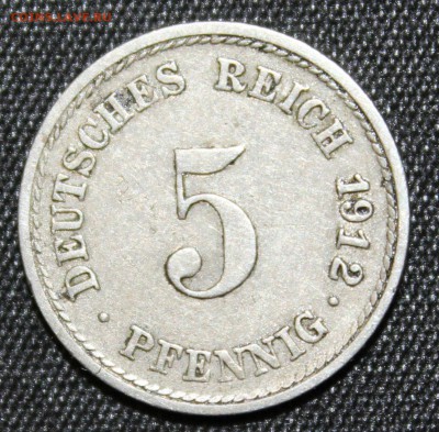 С РУБ.ГЕРМАНИЯ 5 пфеннигов 1912г."F" до 8.11 в 22-00 - IMG_4900.JPG