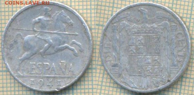 Испания 5 сентимо 1941 г., до 07.11.2018 г. 22.00 по Москве - Испания 5 сентимо 1941  4350