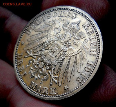 Пруссия 3 марки 1913г. Мундир Короткий аук. до 04.11.  22:00 - 04