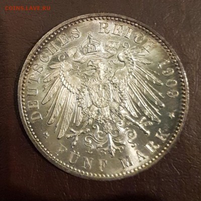 Саксония 5 марок 1909 Лейпцигский университет до 04.10 - IMG_1839.JPG