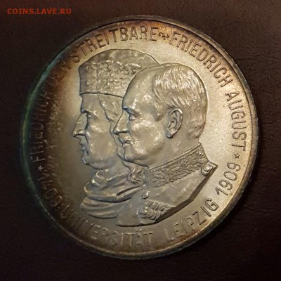 Саксония 5 марок 1909 Лейпцигский университет до 04.10 - IMG_1836.JPG