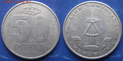 31.Ходячка ГДР 20,50 пфеннигов,1 и 2 марки 1950-1984г. - 31.12. -ГДР 50 пфеннигов 1958 A    6647