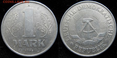 31.Ходячка ГДР 20,50 пфеннигов,1 и 2 марки 1950-1984г. - 31.30. -ГДР 1 марка 1975    163-ас4-3153