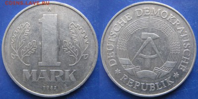 31.Ходячка ГДР 20,50 пфеннигов,1 и 2 марки 1950-1984г. - 31.36. -ГДР 1 марка 1982 A    6760