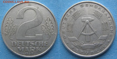 31.Ходячка ГДР 20,50 пфеннигов,1 и 2 марки 1950-1984г. - 31.38. -ГДР 2 марки 1957 А    3233