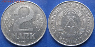 31.Ходячка ГДР 20,50 пфеннигов,1 и 2 марки 1950-1984г. - 31.40. -ГДР 2 марки 1975 А    3759