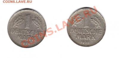 1 марка ФРГ до 26.05.11 г. 22.00 мск - 1 марка 54 и 55 реверс