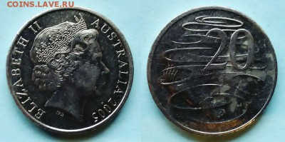 Австралия - 20 центов 2005 года - австралия 20 центов 2005 года
