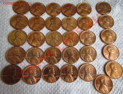 США.31 монета 1цент. 1956-1971гг. aUNC-UNC.До 25.05.11 21-00 - Ав_1