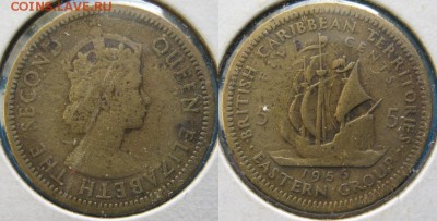 Брит Карибы 5 центов 1955 до 10-11-18 в 22:00 - 5 51 Брит Карибы 5 центов 1955    161-к1-2762