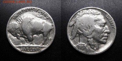 МОНЕТЫ МИРА 11-18 - США – 5 центов (1937) «Бизон; индеец»