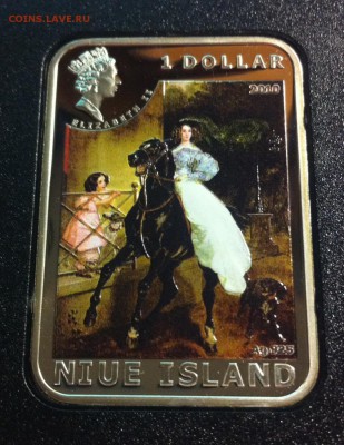 1 доллар Ниуэ , 2010г. Карл Брюллов, Ag925, до 13.11.18г. - b3