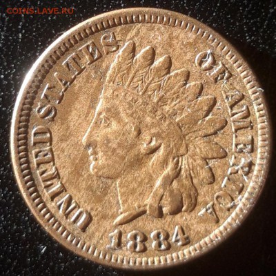 США 1 цент 1884, до 13.11 - лот 8-2