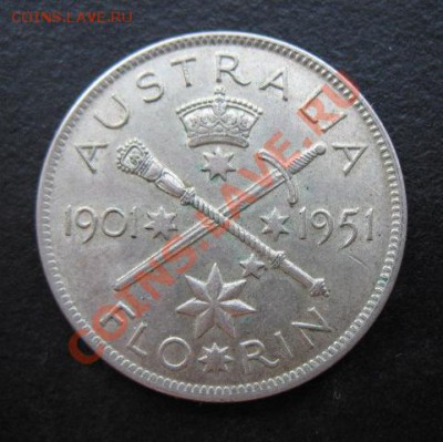 Австралия(брит), 1951 г, 1 Fl, до 24.05 в 21-00 мск - 1951 австр сер