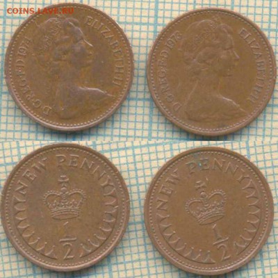 2 пенни 1974,73 г., до 13.11.2018 г. 22.00 - Великобритания полпенни 1974, 73  4088