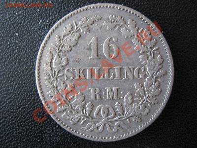 Дания 16 скиллингов 1856, 1857 гг. - Изображение 9899