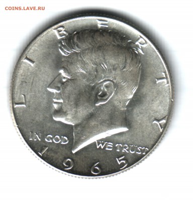 50 центов США, на оценку, UNC. 1964, 1965, 1967, 1968. - 1б