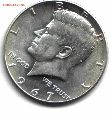 50 центов США, на оценку, UNC. 1964, 1965, 1967, 1968. - 4 (2)