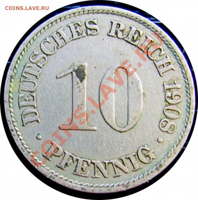 R79 Германия 10 пфеннигов 1908A до 27.05 в 22°° - R79 10 1908A_1