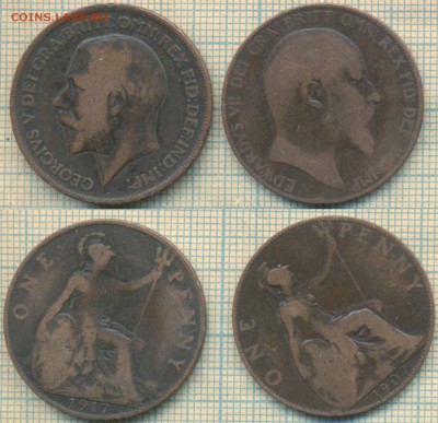 Великобритания пенни 1907,1917 г., до  14.11.2018 г. 22.00 п - Великобр пенни1907 17 4438