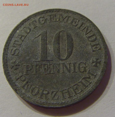 Нотгельд 10 пфеннигов 1917 Пфорцхайм №1 15.11.18 22:00 М - CIMG9159.JPG