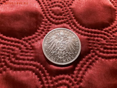 Германия. Бавария. 3 марки 1909 г. Отто. До 13.11.18. - 20181110_194826