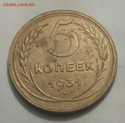 5 копеек 1931 года брачок - 5 коп 31 а