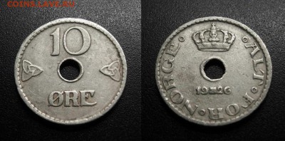 МОНЕТЫ МИРА 11-18 - Норвегия – 10 эре (1926)
