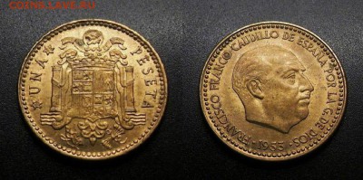 МОНЕТЫ МИРА 11-18 - Испания – 1 песета (1953) №1