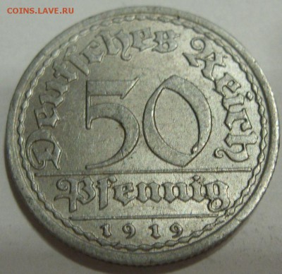 50 пфеннигов 1919 A Германия Веймар. - 50 пфеннигов 1919 A - 1