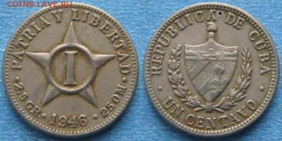 32.Ходячка Кубы 1915-1978г. - 32.3. -Куба 1 сентаво 1946    8657