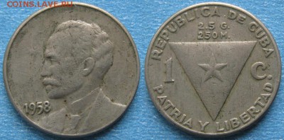 32.Ходячка Кубы 1915-1978г. - 32.5. -Куба 1 сентаво 1958    8690