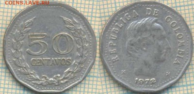 Колумбия 50 сентаво 1972 г. , до 15.11.2018 г. 22.00 по Мос - Клумбия 50 сентаво 1972  4455