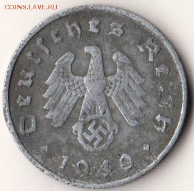 Германия 10 рейхпфеннигов 1940 г. А до 24.00 18.11.18 г. - 002