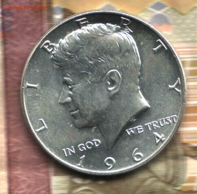 50 центов США, на оценку, UNC. 1964, 1965, 1967, 1968. - 2 (2)