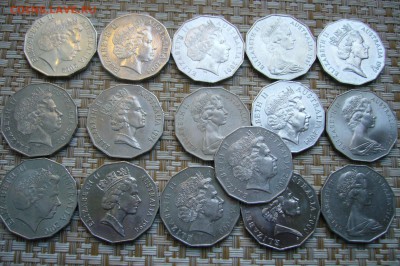 Австралия - Ассорти 50 центов - 16 шт - 14-11-18 - 23-10 мск - P1980985.JPG