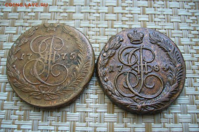 5 копеек 1775 ЕМ + 5 копеек 1784 ЕМ - 14-11-18 - 23-10 мск - P1980741.JPG
