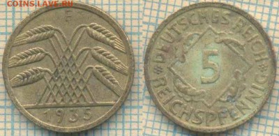 Германия 5 рейхспф 1935F г., до 19.11.2018 г. 22.00 по Москв - Германия 5 пф 1935 4476
