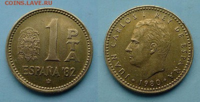 Испания - 1 песета 1980 года до 20.11 - испания 1 песета 1980 года