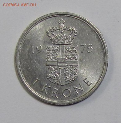 1 крона Дания 1975г. до 16-11-18 - 75