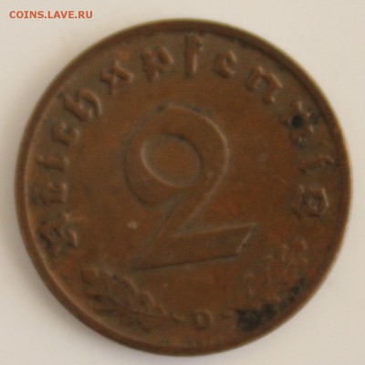 С РУБ.ГЕРМАНИЯ 2 пфеннига 1939г."D" до 19.11 в 22-00 - IMG_5252.JPG