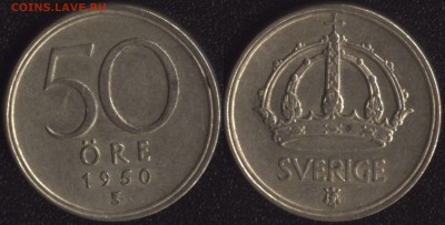 Швеция 50 эре 1950 Ag до 22:00мск 20.11.18 - Швеция 50 эре 1950 Ag -85