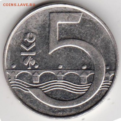 Чехия 5 крон 1994 г. до 24.00 20.11.18 г. - 013
