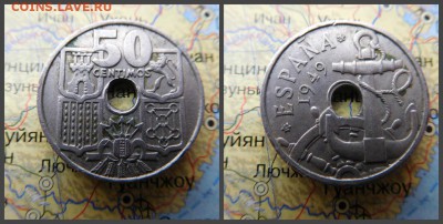 Испания 50 сентимо, 1949 - 14